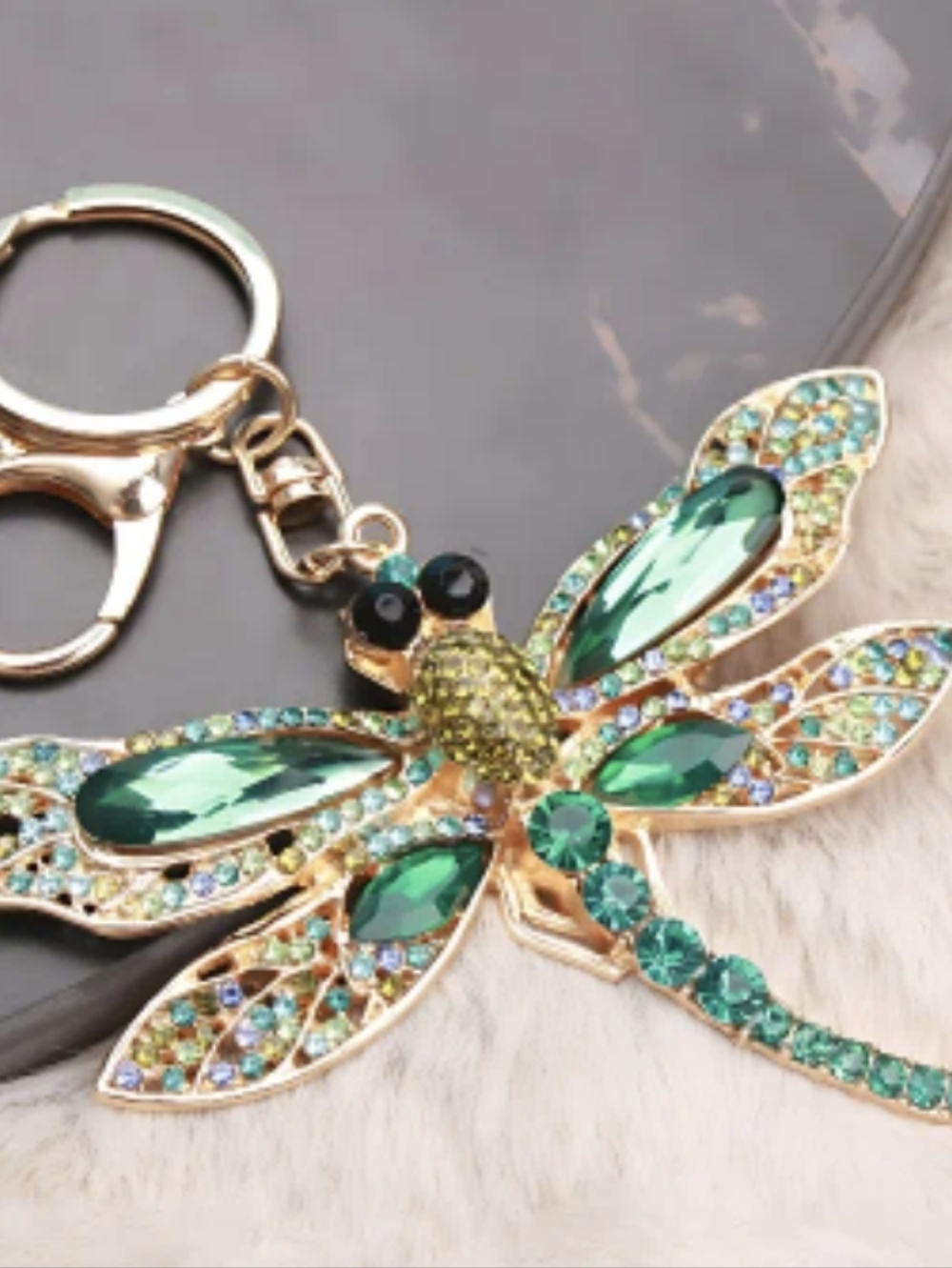 Large Beautiful Dragonfly Bag Charm/ Keychain NEW - Picture 5 of 14